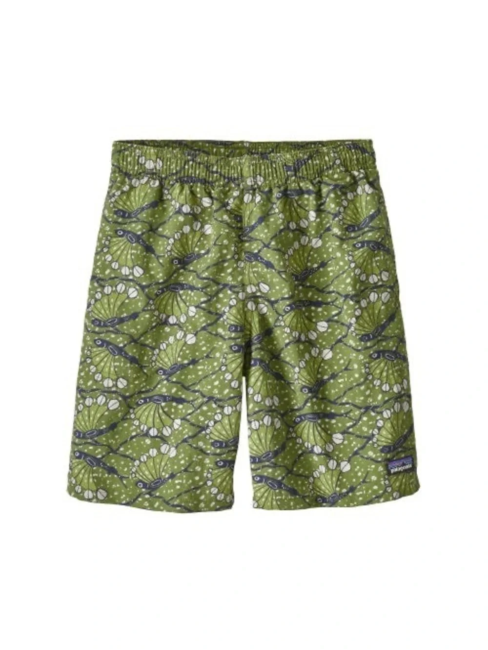 Patagonia Boys Baggies™ Shorts Size Large Hexy Fish Sprouted Green